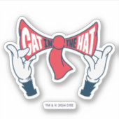 Katze im Hut | Krawatte zum Zeichenketten von Katz Aufkleber (Vorderseite)