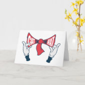 Katze im Hut | Krawatte zum Zeichenketten von Katz Karte (Gelbe Blume)