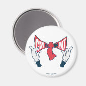 Katze im Hut | Krawatte zum Zeichenketten von Katz Magnet (Vorderseite/Rückseite)