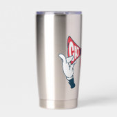 Katze im Hut | Krawatte zum Zeichenketten von Katz Thermobecher (Vorderseite)