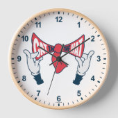 Katze im Hut | Krawatte zum Zeichenketten von Katz Uhr (Vorderseite)