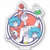 Katze im Hut & Labrador Tech One Labrador Tech Two Aufkleber (Vorderseite)