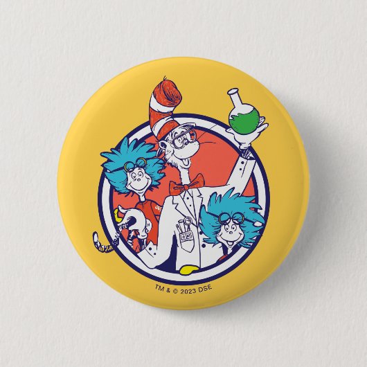 Katze im Hut & Labrador Tech One Labrador Tech Two Button (Vorderseite)