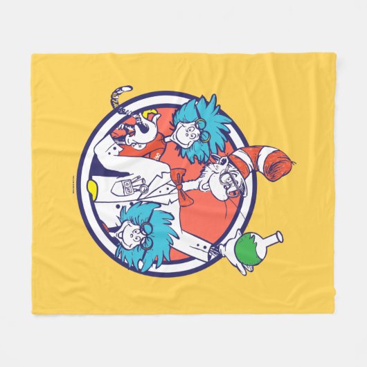 Katze im Hut & Labrador Tech One Labrador Tech Two Fleecedecke (Vorderseite (Horizontal))