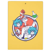 Katze im Hut & Labrador Tech One Labrador Tech Two Klemmbrett (Rückseite)