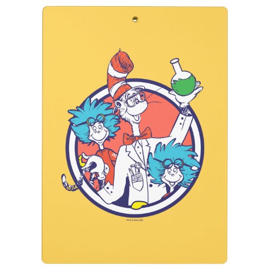 Katze im Hut & Labrador Tech One Labrador Tech Two Klemmbrett (Rückseite)