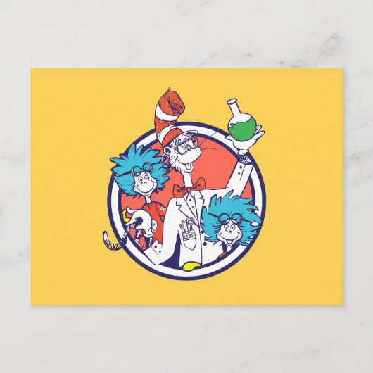 Katze im Hut & Labrador Tech One Labrador Tech Two Postkarte (Vorderseite)