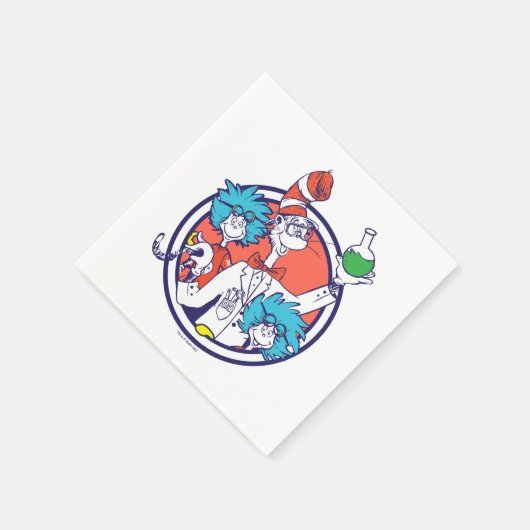 Katze im Hut & Labrador Tech One Labrador Tech Two Serviette (Ecke)