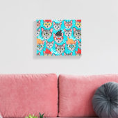 Katze im Hut Leinwanddruck (Insitu (Wohnzimmer))
