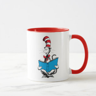 Katze im Hut Lesen Tasse
