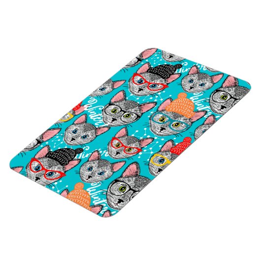 Katze im Hut Magnet (Linke Seite)