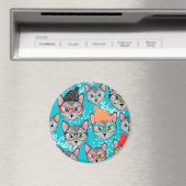 Katze im Hut Magnet (In Situ (Geschirrspüler))