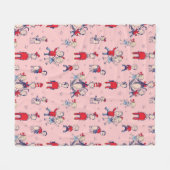 Katze im Hut | mit Kindermuster Fleecedecke (Vorderseite (Horizontal))