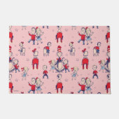 Katze im Hut | mit Kindermuster Fußmatte (Vorderseite)