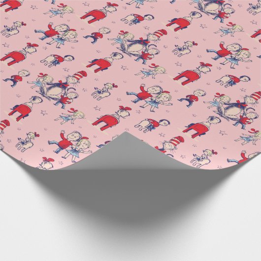 Katze im Hut | mit Kindermuster Geschenkpapier (Ecke)