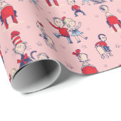 Katze im Hut | mit Kindermuster Geschenkpapier (Rolleneckpunkt)