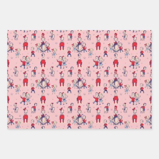 Katze im Hut | mit Kindermuster Geschenkpapier Set (Vorderseite 3)