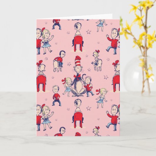 Katze im Hut | mit Kindermuster Karte (Gelbe Blume)