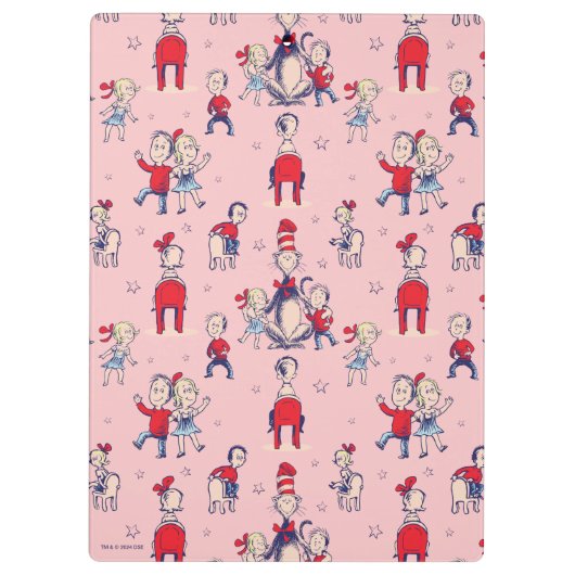 Katze im Hut | mit Kindermuster Klemmbrett (Rückseite)