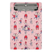 Katze im Hut | mit Kindermuster Mini Klemmbrett (Vorderseite)