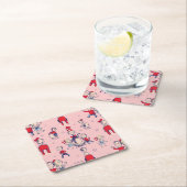 Katze im Hut | mit Kindermuster Rechteckiger Pappuntersetzer (Vor Ort)