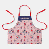 Katze im Hut | mit Kindermuster Schürze (Vorderseite)