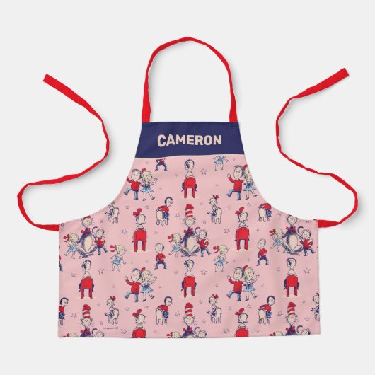 Katze im Hut | mit Kindermuster Schürze (Vorderseite)