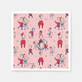 Katze im Hut | mit Kindermuster Serviette (Vorderseite)