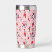 Katze im Hut | mit Kindermuster Thermobecher (Rückseite)