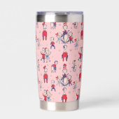 Katze im Hut | mit Kindermuster Thermobecher (Vorderseite)