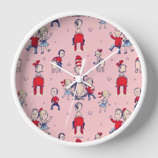 Katze im Hut | mit Kindermuster Uhr (Vorderseite)