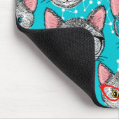 Katze im Hut Mousepad (Ecke)