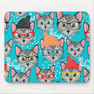 Katze im Hut Mousepad