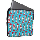 Katze im Hut Muster Laptopschutzhülle (Vorne Rechts)