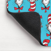 Katze im Hut Muster Mousepad (Ecke)
