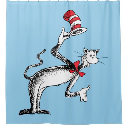 Katze im Hut nimmt einen Bow Duschvorhang (Vorderseite)