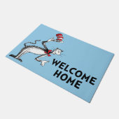 Katze im Hut nimmt einen Bow Fußmatte (Schrägansicht)