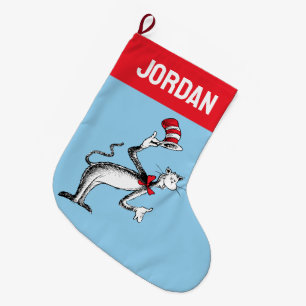 Katze im Hut nimmt einen Bow Großer Weihnachtsstrumpf