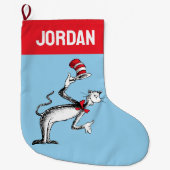 Katze im Hut nimmt einen Bow Großer Weihnachtsstrumpf (Vorderseite)