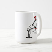 Katze im Hut nimmt einen Bow Kaffeetasse (VorderseiteRechts)