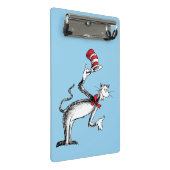 Katze im Hut nimmt einen Bow Mini Klemmbrett (Schrägansicht)