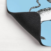 Katze im Hut nimmt einen Bow Mousepad (Ecke)