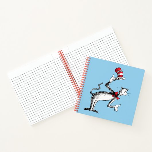 Katze im Hut nimmt einen Bow Notizblock (Innenseite)