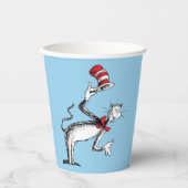 Katze im Hut nimmt einen Bow Pappbecher (Vorderseite)