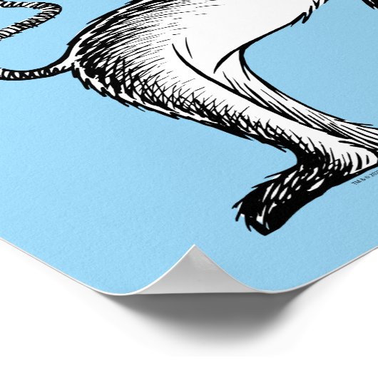 Katze im Hut nimmt einen Bow Poster (Ecke)