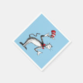 Katze im Hut nimmt einen Bow Serviette (Ecke)