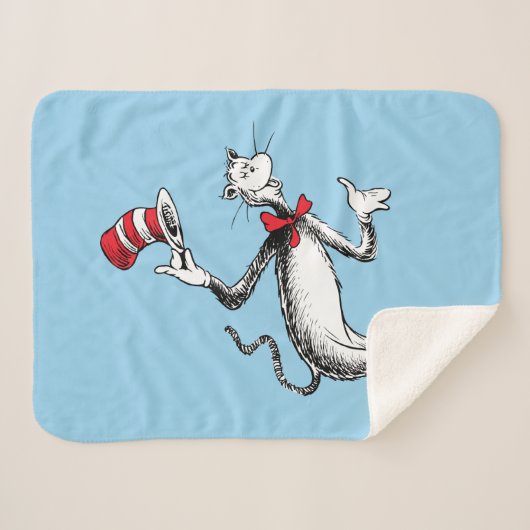 Katze im Hut nimmt einen Bow Sherpadecke (Vorderseite (Horizontal))