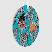 Katze im Hut Ornament (Vorderseite)