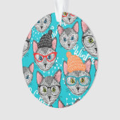 Katze im Hut Ornament (Vorderseite)