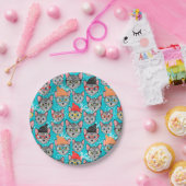 Katze im Hut Pappteller (Party)